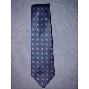 Regatta Dark Blue Patterned Silk Tie - 56.5L 3.5W